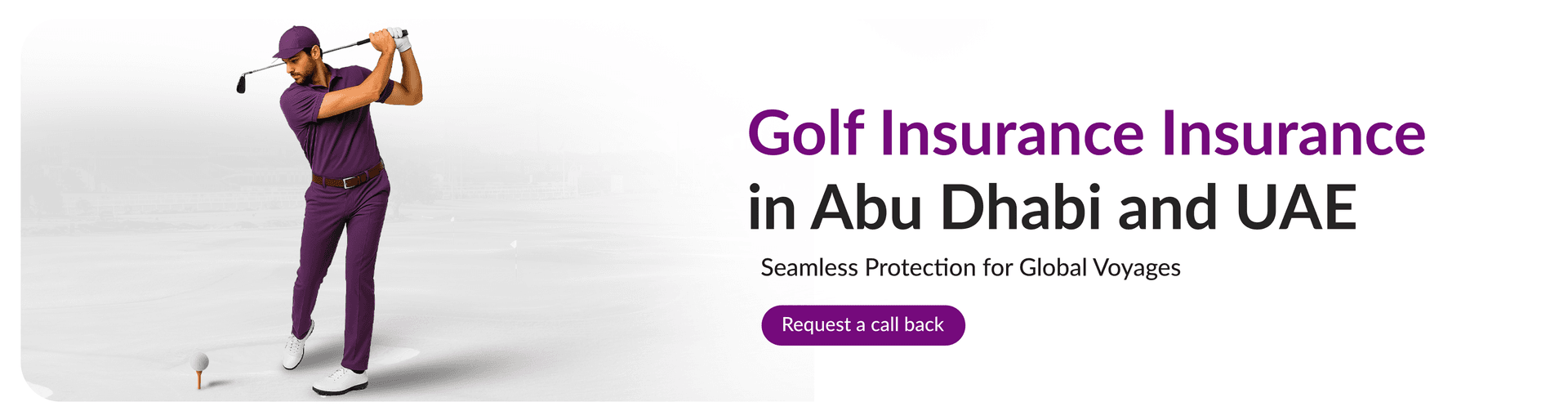 Golf insurance in UAE covering golfers, equipment and personal liability